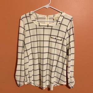 NEW! White and Black lined Shirt